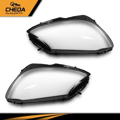Cubiertas de lente de faros izquierda y derecha aptas para Mercedes-Benz W205 clase C 2015-2017 Foto 1 de 4