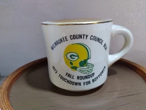 1973 GREEN BAY PACKERS BOY SCOUTS BSA AUTUNNO ROUNDUP TAZZA CONSIGLIO DELLA CONTEA DI MILWAUKEE - Foto 1 di 5