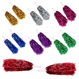  Cheerleading Pom Poms Metallic Folie Handheld Cheerleader Bommel - Bild 1 von 12