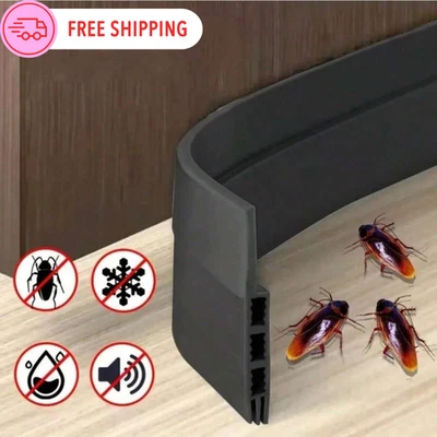 Self-Adhesive Door Draft 1M Door Bottom Weather Strip Door Sweep Insect Blocker - Image 1 of 4