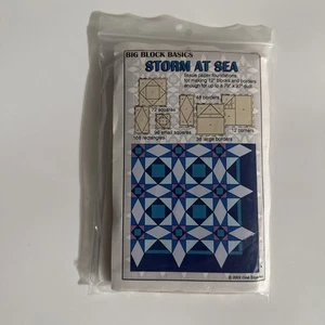 Big Block Basics Storm At Sea Quilt PATTERN 2002 Cindi Edgerton Foundation Paper - Picture 1 of 4