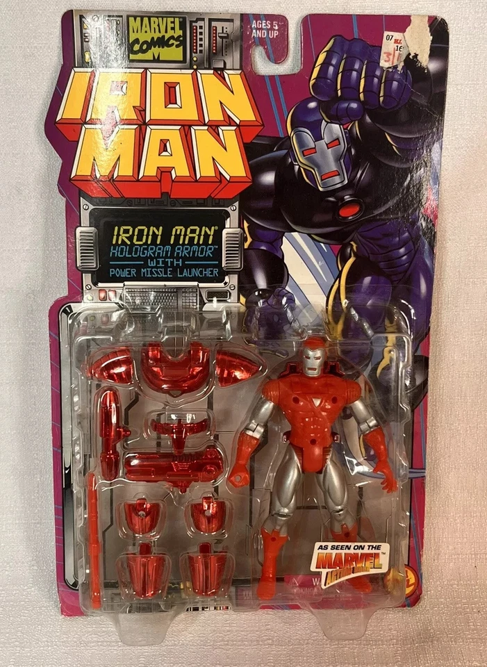Toy Biz 5 in Iron Man Hologram Armor W Power Missile Launcher 1995