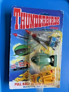 Matchbox Thunderbirds 1992 conjunto de 3 vehículos retrocededores nuevos en paquete y bonitos - Imagen 1 de 2