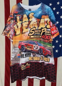 2023 Las Vegas South Point 400 NASCAR Shirt XL Hotel Casino All Over Print NWOT - Picture 1 of 2