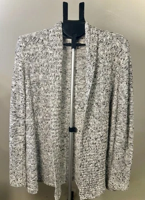 Cardigã suéter Sonoma WMNS malha XL cinza branco preto aconchegante inverno robusto feriado - Imagem 1 de 4