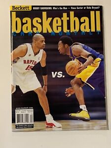 Beckett Basketball Card Monthly April 2001 Issue #129, Kobe Bryant, Vince Carter
