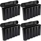 4 Black 18650 & Cr123a 6 Battery Holder Storage Case For 18650 Batteries