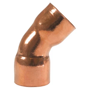 Appli Parts AP-C03845 45 Degree Elbow Short turn 3/8 in Copper pipe fittings CxC - Picture 1 of 2