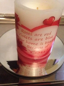 New Handmade Valentine's Pillar Candle 2.5" X 2.8" W/Free Beautiful Gift Wrap💝 - Picture 1 of 5