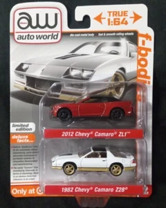 2022 AW Auto World Target Exclusive 2 Pack Chevy Camaro 2012 ZL1 & 1982 Z28  - Picture 1 of 3