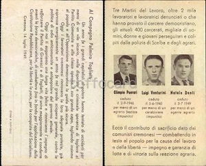 POLITICA SOCIALISMO-MARTIRI DEL LAVORO CREMONA-C38-2 - Imagen 1 de 1