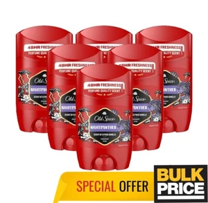 Old Spice Night Panther Stick Deodorant Alu-Free 50ml 6-Pack - Picture 1 of 6