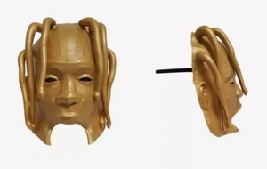 Travis Scott Mask Astroworld Gold Merch Mask 2018 Rare Limited Dead Stock - Picture 1 of 4