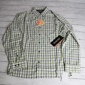 Camisa de vestir informal a cuadros Hi Tec para hombre talla XL UPF 50 absorbente manga larga - Imagen 1 de 3