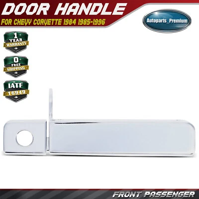 Manija de puerta exterior cromada delantera derecha con cerradura para Chevy Corvette 1984-1996 Foto 1 de 4