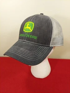 John Deere Est 1837 Sombrero Malla Snapback Bordado Negro Gris - Imagen 1 de 13