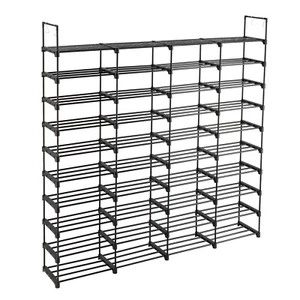 10 Tiers Shoe Rack Storage Organizer Shoe Shelf Organizer Stackable Shoe Cabinet - Picture 1 of 8