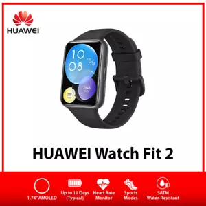 Huawei Watch Fit 2 Active Edition AMOLED Bluetooth Android iOS Smartwatch -Black - Picture 1 of 6