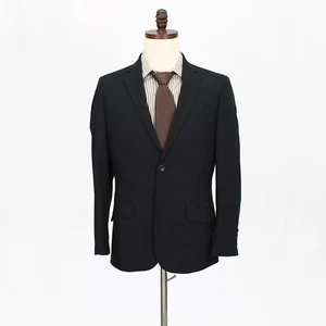 APT 9 38S Black Sport Coat Blazer Jacket Solid 2B Polyester - Picture 1 of 11