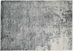 Handloom Vintage 230x160 Handgewebt Teppich 160x230 Grau Abstrakt Handarbeit Ori - Picture 1 of 8