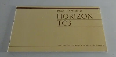 Manuale Del Proprietario / Manuale Plymouth Horizon TC3 Anno 1982 - Immagine 1 di 2
