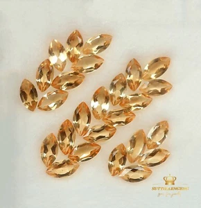 6x3 MM Natural Yellow Citrine Marquise Cut Loose Gemstone Lot , Natural Gemstone - Picture 1 of 3