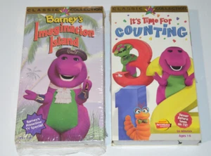 Barney’s Imagination Island VHS 1994 It's Time For Counting White Tapes VG - Picture 1 of 8