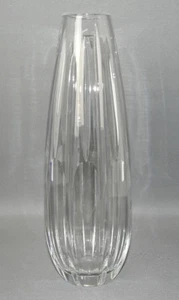 Hohe Glasvase, Flächenschliff, 30,0 cm - Picture 1 of 8