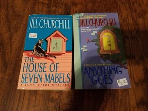 Lot of 4 Jill Churchill paperbacks, The House of Seven Mabels, Anything Goes - Picture 1 of 2