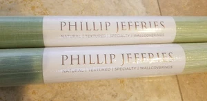 1 Roll Phillip Jeffries Wallpaper # 5253 Bermuda Hemp Grass Green 8 yd x 36" - Picture 1 of 10