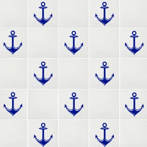 12x Calcomanías adhesivas de anclaje de vida marina para azulejos de baño, guardería para bebés niños - Imagen 1 de 2