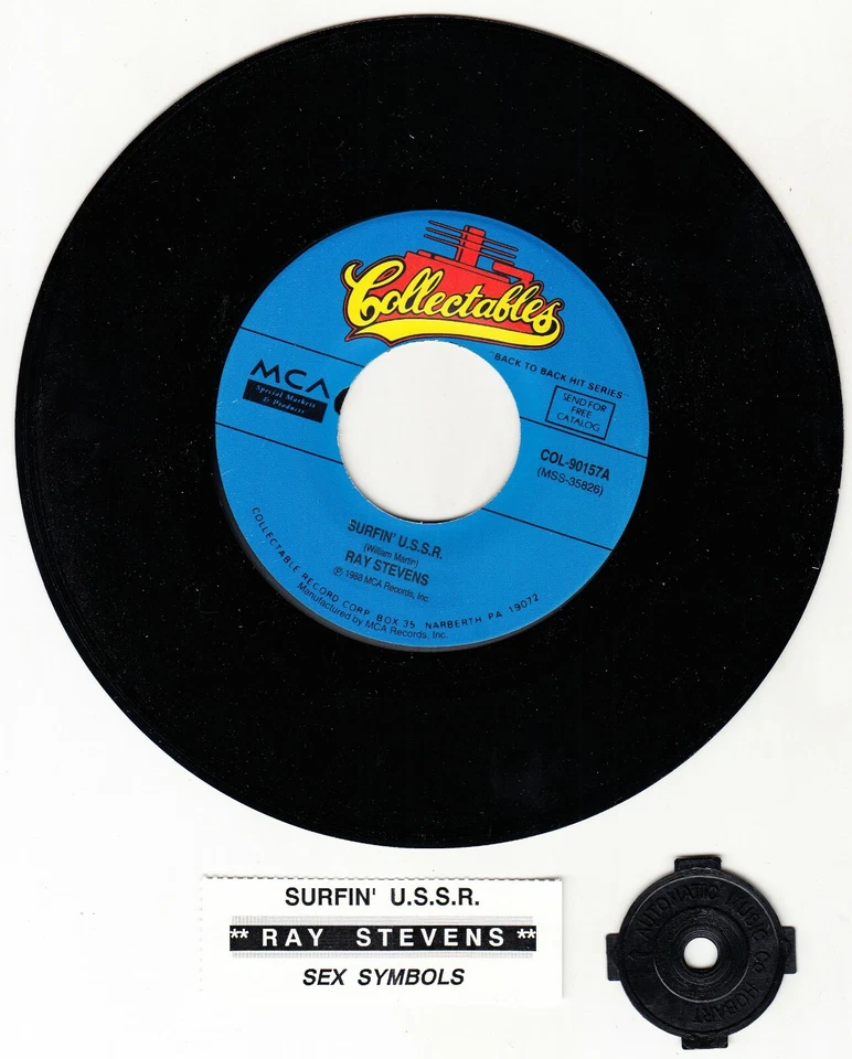 RAY STEVENS  Surfin' U.S.S.R.  7" 45 rpm vinyl record NEW + juke box title strip - Image 1 of 1