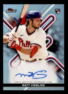 2022 Finest Autographs Matt Vierling Phillies Rookie Auto - Picture 1 of 2