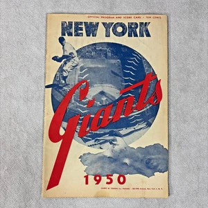 1950 Programa de los Gigantes de Nueva York Tarjeta de puntuación sin anotar Polo Grounds vs. Boston Braves - Imagen 1 de 24