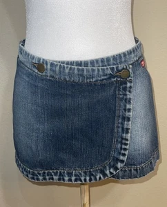 vintage Miss sixty Bella Hadid wrap around denim Mini skirt size XS y2k 2000’s - Picture 1 of 7