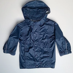 REI Rain Jacket w/ Hood Boys Size 2T Blue Classic - Picture 1 of 3