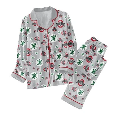 Комплект пижам на пуговицах Ohio State Buckeyes Football MAITM 10009 - Изображение 1 из 4