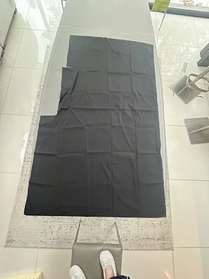 FABRIC Black 146x63cm Craft Sewing Patchwork x129G Remnants Offcut - Image 1 of 4