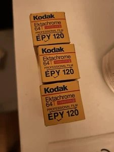 Kodak Ektachrome 64T (Tungsten) 120 Film Expired (1998) 3 Rolls - Picture 1 of 2