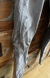 Tredy Hose Schlupfhose Bengalin Grau Beinmotiv Gr. 36 Stretch - Bild 1 von 5