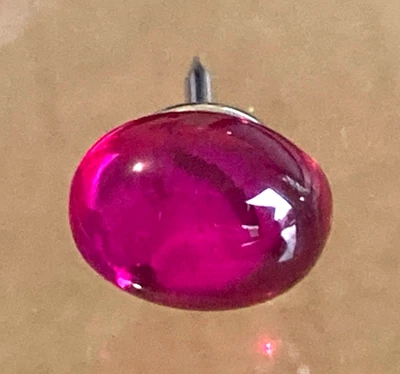 Alfileres de corbata granate, citrino, rubí, amatista y más piedras preciosas de plata maciza de 9x7 mm Foto 1 de 4