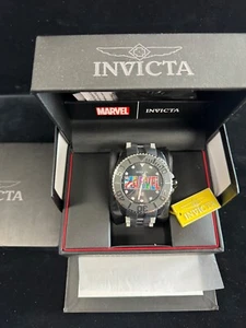 Invicta Marvel Logo Herren 50mm Limited Edition Quarzuhr 36414 NEU IN BOX - Bild 1 von 3