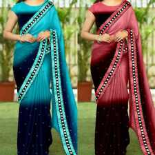 Sari Saree Indian Bollywood Party Wear Designer Pakistani Wedding Saree Blouse