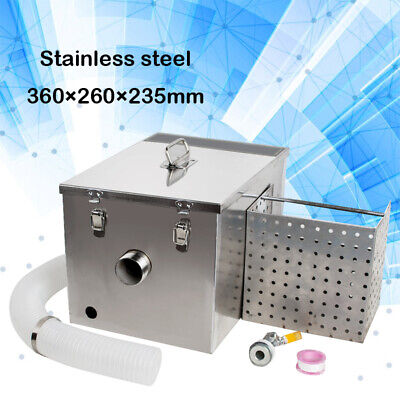 NEW Silver Stainless Steel Grease Trap Interceptor Filter For Kitchen Wastewater • 149.99£