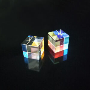 2PCS 5x5mm Optical Glass Prism Six Sided polished Combiner Splitter Prism Cube