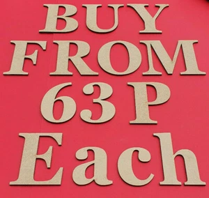 Große Holzbuchstaben Georgia fett groß MDF 3-30 cm (3 mm dünn) Schild Kunst Handwerk Dekor - Bild 1 von 3