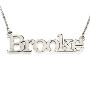 Collar de plata esterlina con nombre personalizado - Tu placa de identificación - o collar ® - Imagen 1 de 5
