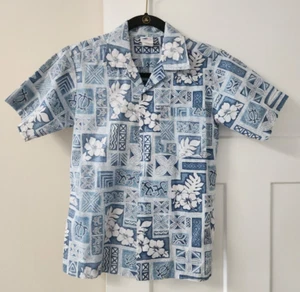 Vintage Nui Nalu Hemd Jungen Größe 12 Blue Islands 90s Hawaiian Youth - Bild 1 von 4