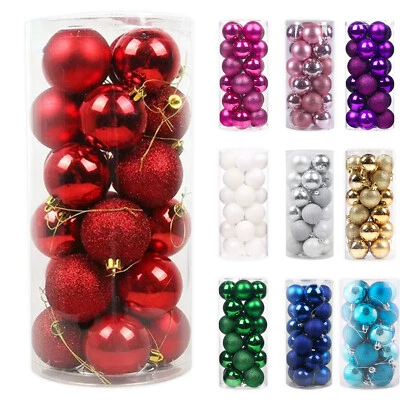 AEX Christmas Baubles Balls Hanging Ornaments Tree Decorations Xmas Party Decor UK