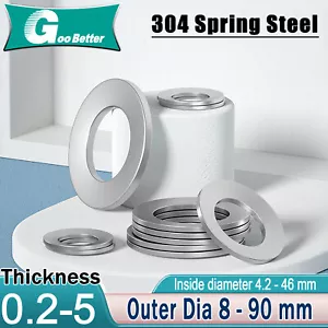 304 Stainless Steel Washer DIN 2093 Disc Spring Concave Wide Thick Washers - Picture 1 of 69